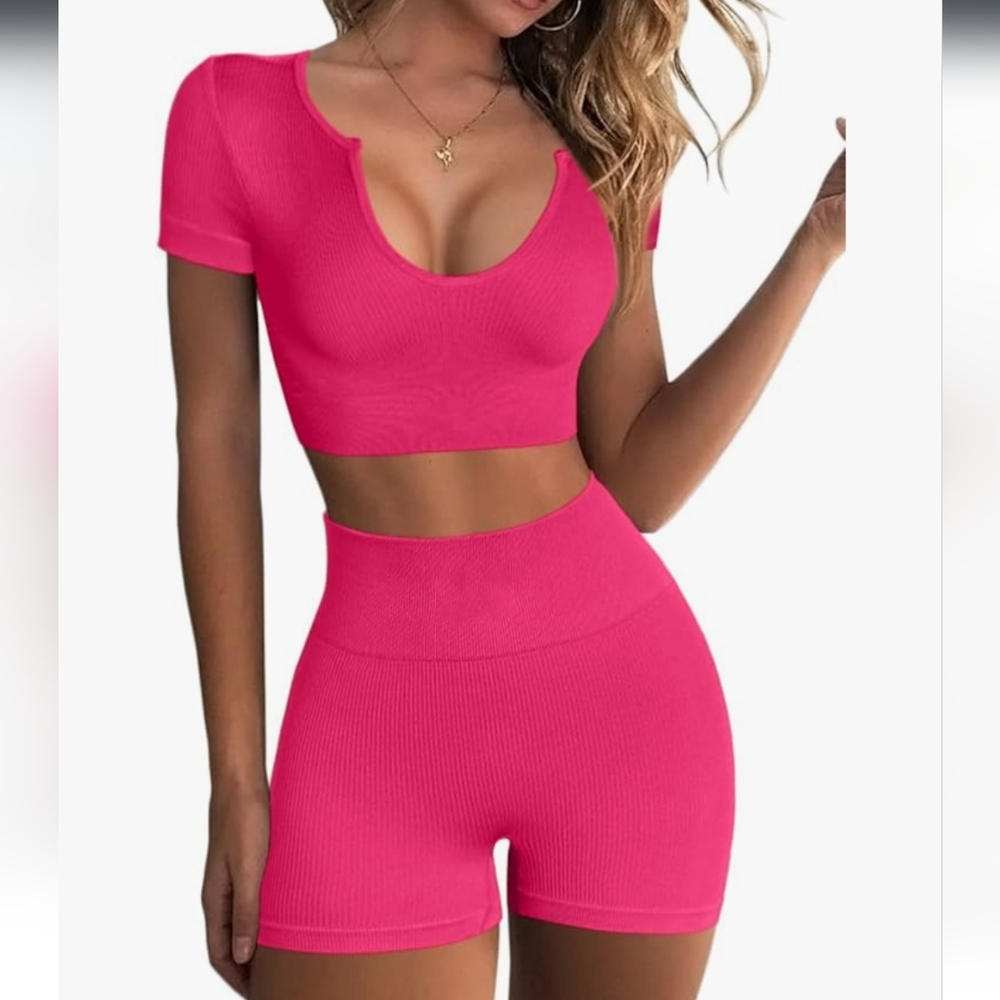 Workout Set yoga Set Medium Hot Pink